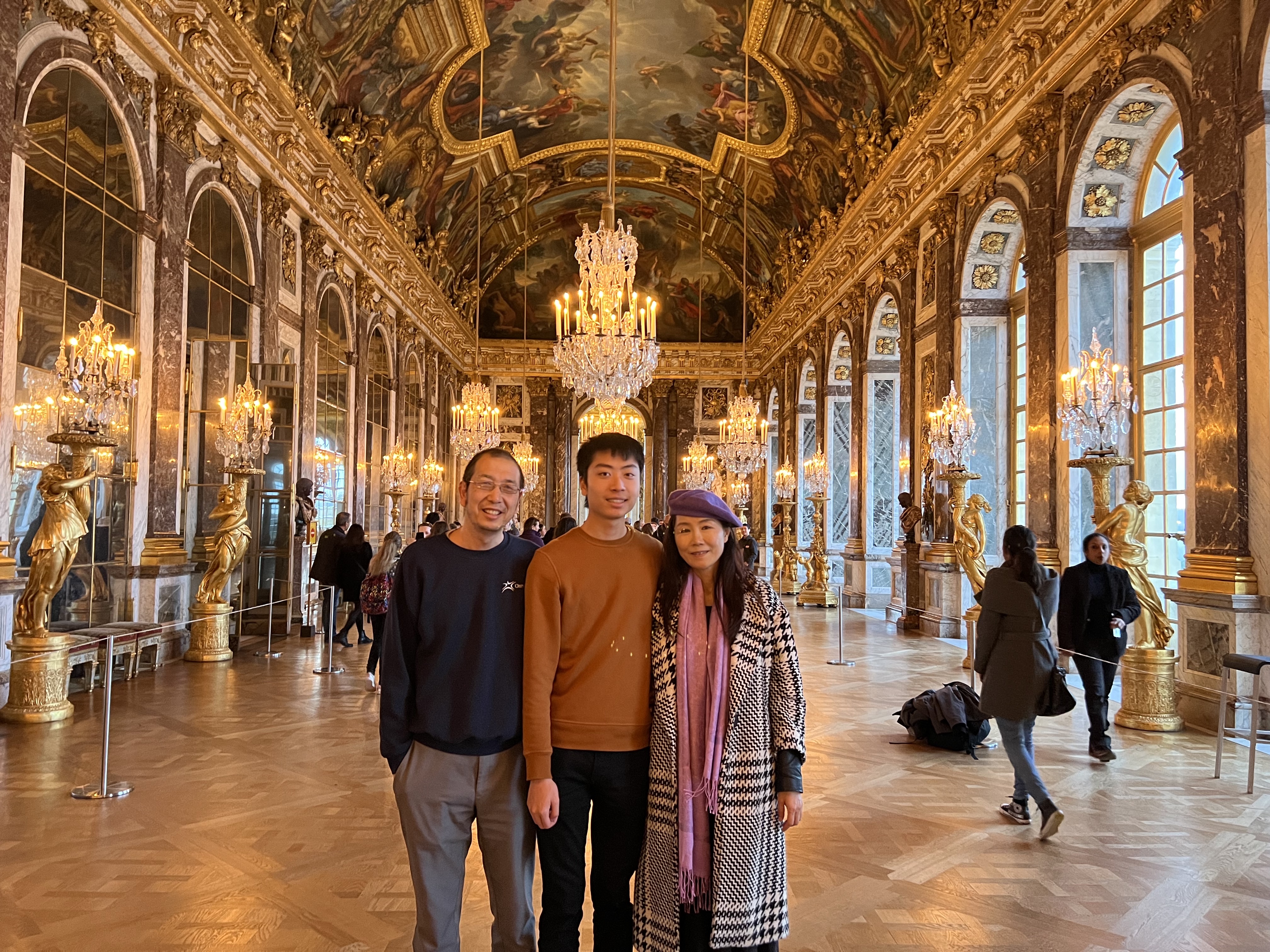 My family and I in the Hall of Mirrors